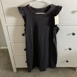 New Gray Universal Thread Flutter Sleeve Dress